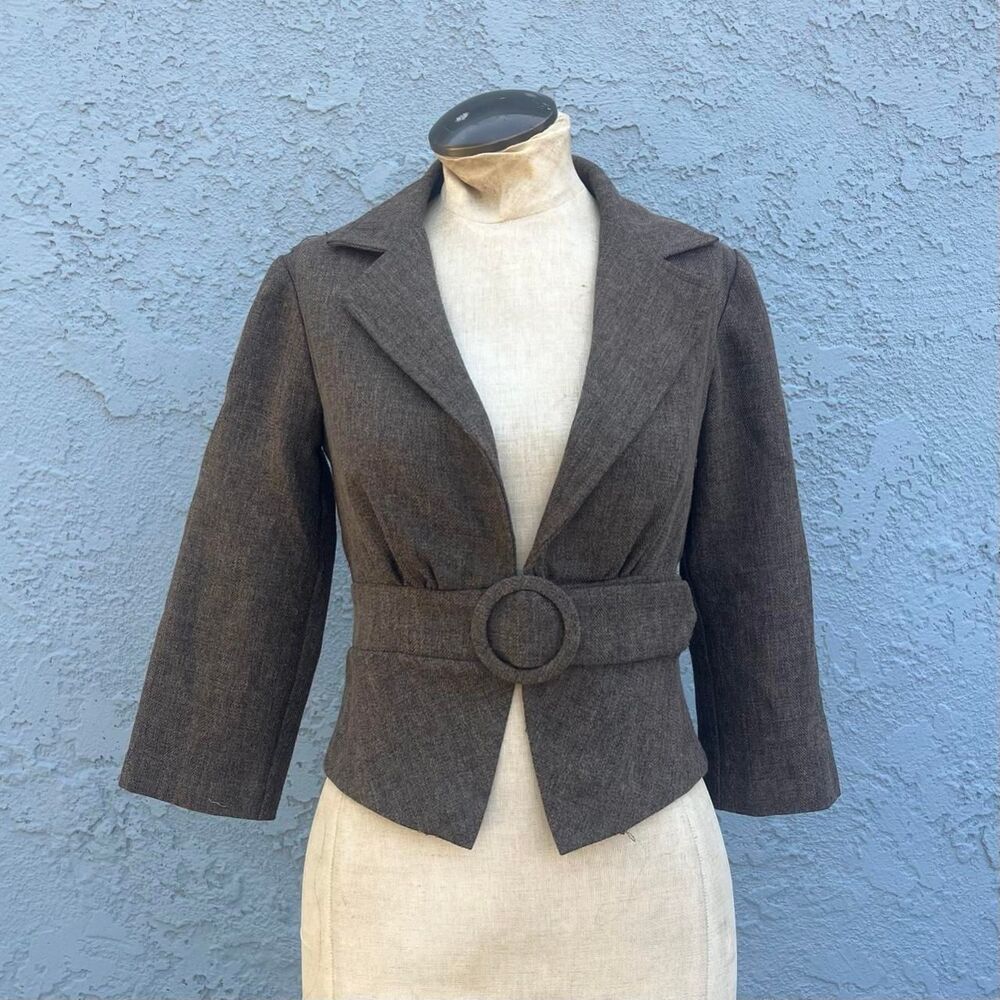 Forever-21 Women's Brown and Grey Tailored-jackets